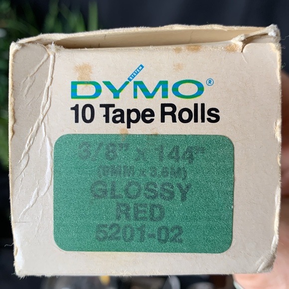 15 rolls Vintage GLOSSY red DYMO 3/8” x 144” labeling tape - Picture 5 of 7